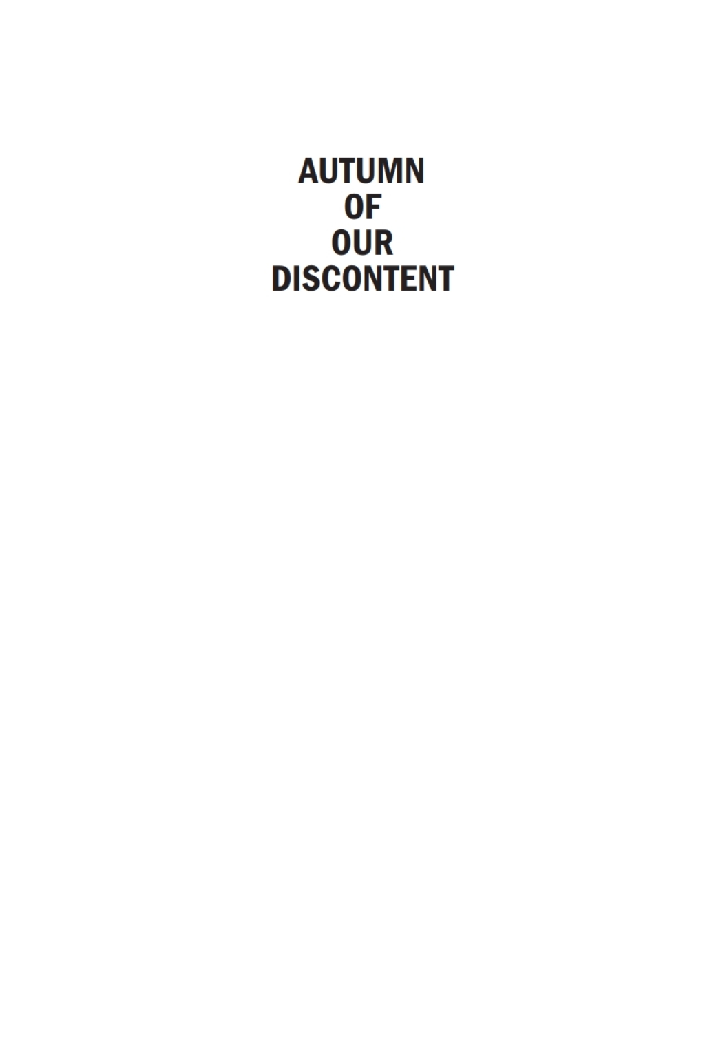 Autumn of Our Discontent Fall 1949 and the Crises in American National Security