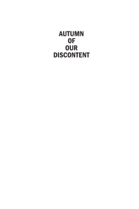 Cover image: Autumn of Our Discontent 9781682476208
