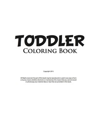 表紙画像: Toddler Coloring Book