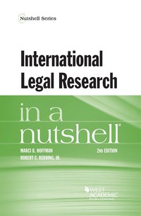 Cover image: Hoffman and Berring's International Legal Research in a Nutshell 2nd edition 9781634605212