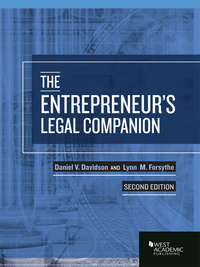 Cover image: Davidson and Forsythe's The Entrepreneur's Legal Companion 2nd edition 9781683284192
