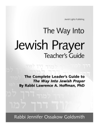 Cover image: The Way Into Jewish Prayer Teacher's Guide 1st edition 9781580233453