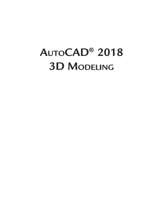 Cover image: AutoCAD 2018 3D Modeling 1st edition 9781683920434