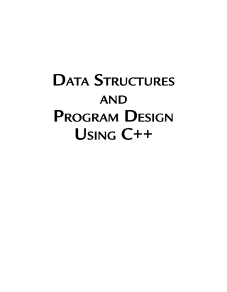Imagen de portada: Data Structures and Algorithms in C++ 1st edition 9781683920847
