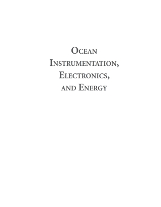 Cover image: Ocean Instrumentation, Electronics, and Energy 1st edition 9781944534578