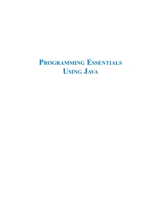 Immagine di copertina: Programming Essentials Using Java 1st edition 9781683920373