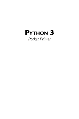 صورة الغلاف: Python 3 1st edition 9781683920861