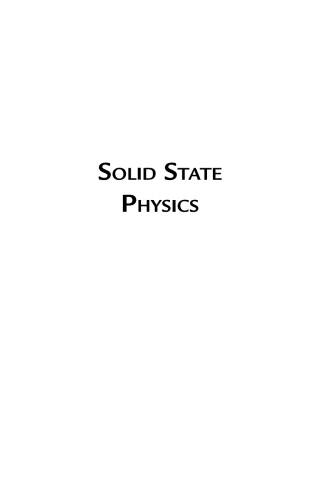 Immagine di copertina: Solid State Physics 1st edition 9781942270775