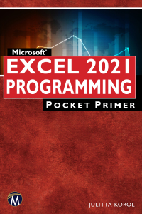 Cover image: Microsoft Excel 2021 Programming Pocket Primer 9781683928928