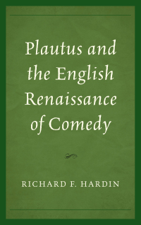 Titelbild: Plautus and the English Renaissance of Comedy 9781683931300