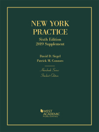Cover image: Siegel's New York Practice, 6th, Student Edition, 2019 Supplement 9781642429626