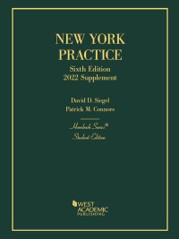 Cover image: Siegel's New York Practice, 6th, Student Edition, 2022 Supplement 9781685613860