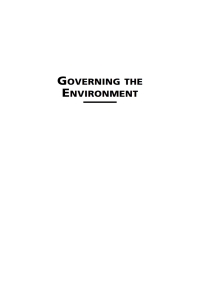 Cover image: Governing the Environment: The Transformation of Environmental Regulation 1st edition 9781588264855