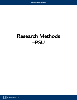 Cover image: Research Methods–PSU 1st edition 9781718224285