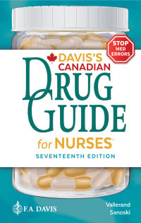 Cover image: Davis's Canadian Drug Guide for Nurses 17th edition 9781719640077