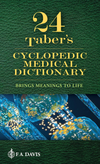 Imagen de portada: Taber's Cyclopedic Medical Dictionary 24th edition 9781719642859