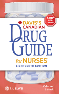 Cover image: Davis's Canadian Drug Guide for Nurses 18th edition 9781719646420