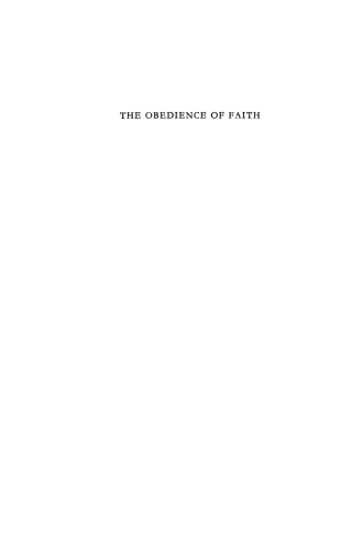 Cover image: The Obedience of Faith 9781592442256