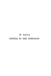 Imagen de portada: St. Paul's Epistle to the Ephesians 9781592441976