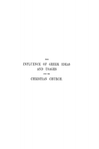 Imagen de portada: The Influence of Greek Ideas and Usages upon the Christian Church 9781592441846