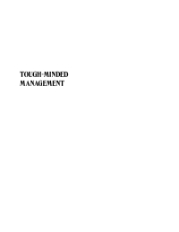 Cover image: Tough-Minded Management 9781592441181
