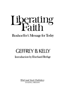Imagen de portada: Liberating Faith 9781592441136