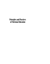 Cover image: Principles and Practices of Christian Education 9781579109509