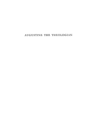 Cover image: Augustine the Theologian 9781579109189