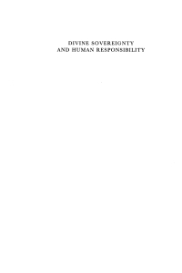 Cover image: Divine Sovereignty and Human Responsibility 9781579108595