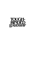 Cover image: Tough-Minded Leadership 9781579107321