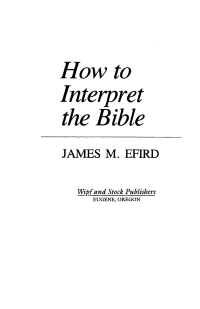 Cover image: How to Interpret the Bible 9781579106324