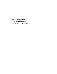 Imagen de portada: The Formation of Christian Understanding 9781579103361