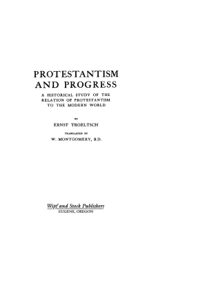 Cover image: Protestantism and Progress 9781579102265