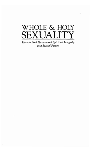表紙画像: Whole and Holy Sexuality 9781579102036