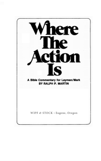 Imagen de portada: Where The Action Is 9781579101657