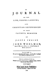 Imagen de portada: The Journal of John Woolman and A Plea for the Poor 9781579101466