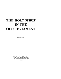 Cover image: The Holy Spirit in the Old Testament 9781579101282