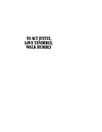 Imagen de portada: To Act Justly, Love Tenderly, Walk Humbly 9781579100643