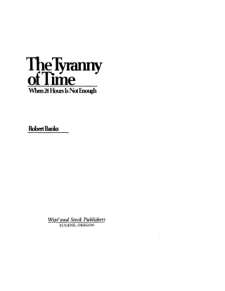 Cover image: The Tyranny of Time 9781579100292