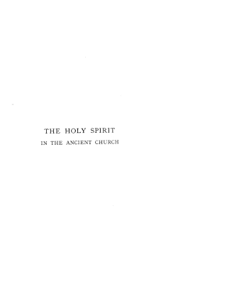 Cover image: The Holy Spirit in the Ancient Church 9780965351782