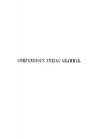 表紙画像: Compendious Syriac Grammar 9781592443550