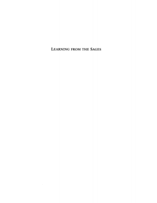 Cover image: Learning from the Sages 9781592443970