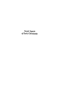 Imagen de portada: Social Aspects of Early Christianity, Second Edition 9781592444113