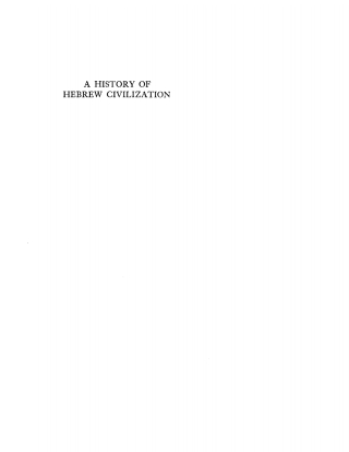 Cover image: A History of Hebrew Civilization 9781592444892