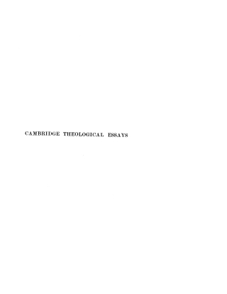 Cover image: Essays on Some Theological Questions of the Day 9781592444946