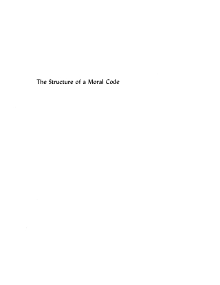 صورة الغلاف: The Structure of a Moral Code 9781592445073