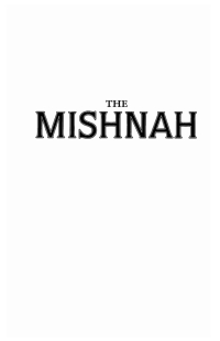 Cover image: The Mishnah 9781592445189