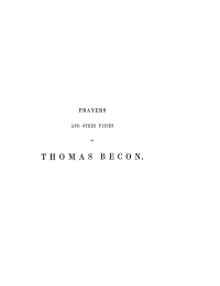 Cover image: Prayers and Other Pieces of Thomas Becon 9781592445509