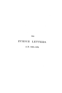 Imagen de portada: The Zurich Letters, 1558 - 1579 9781592445547