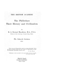 Imagen de portada: The Philistines: Their History and Civilization 9781592446254